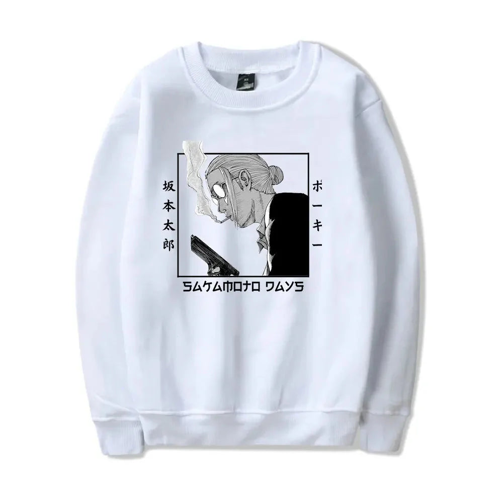 Sakamoto Days Sweater Taro Sakamoto White