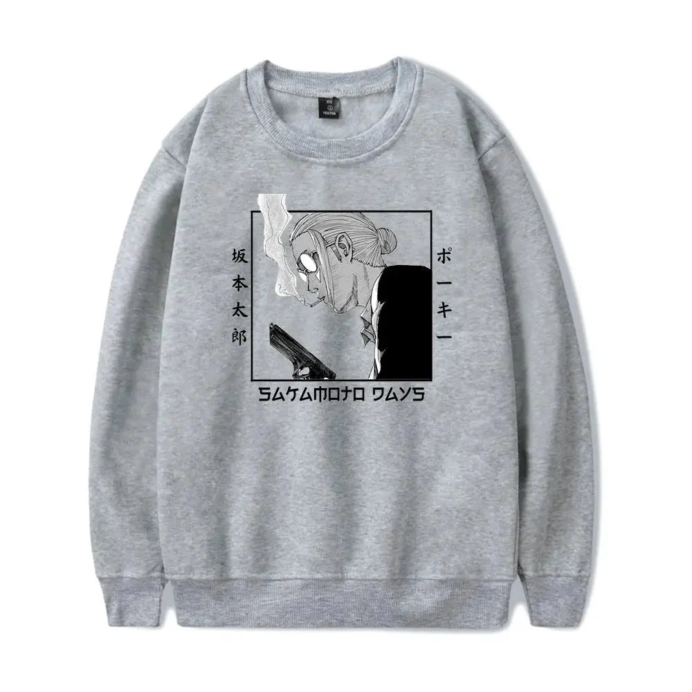 Sakamoto Days Sweater Taro Sakamoto Gray