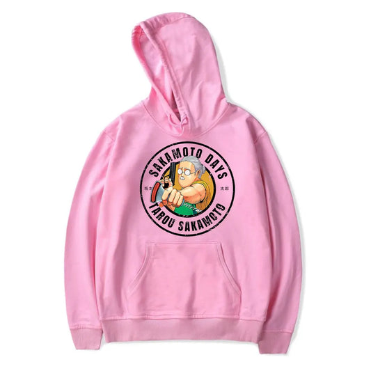 Sakamoto Days Hoodie Taro Sakamoto - Pink