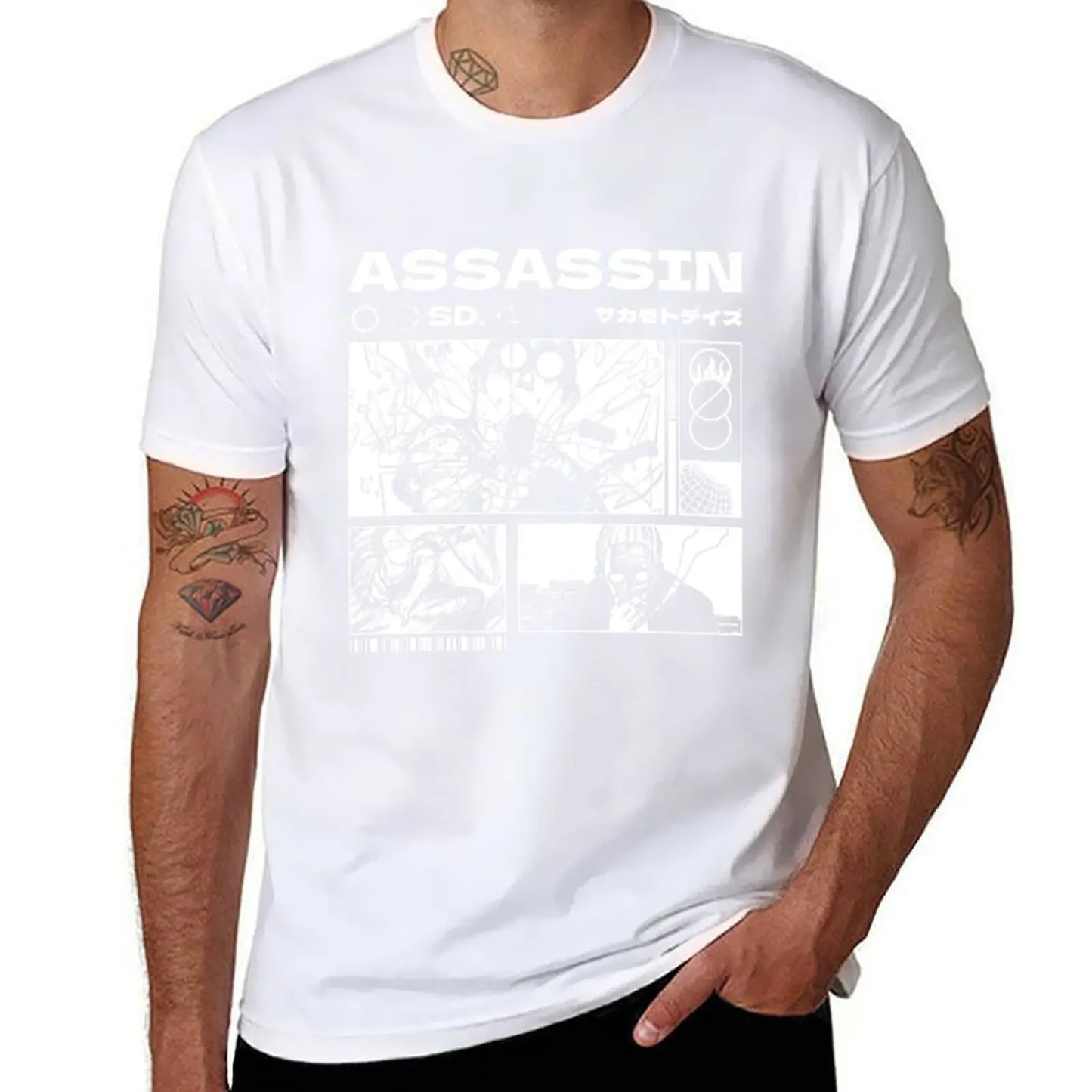 T-shirt Taro Sakamoto - Assassin - Blanc