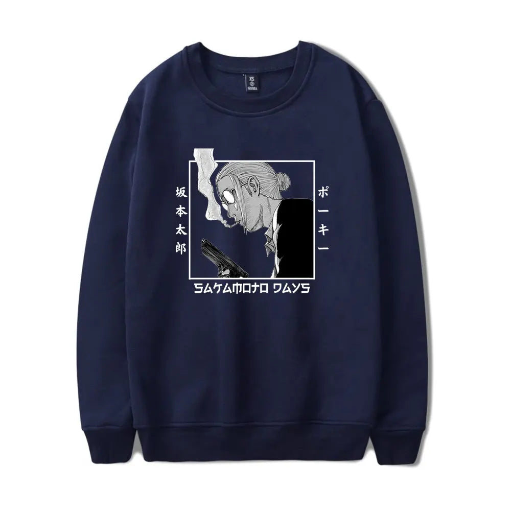 Sakamoto Days Sweater Taro Sakamoto Blue