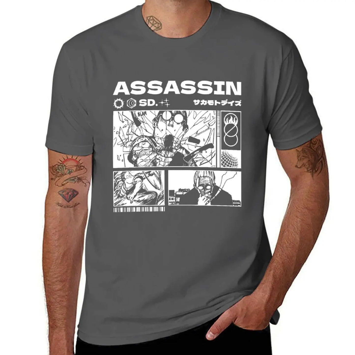 T-shirt Taro Sakamoto - Assassin - Gris foncé