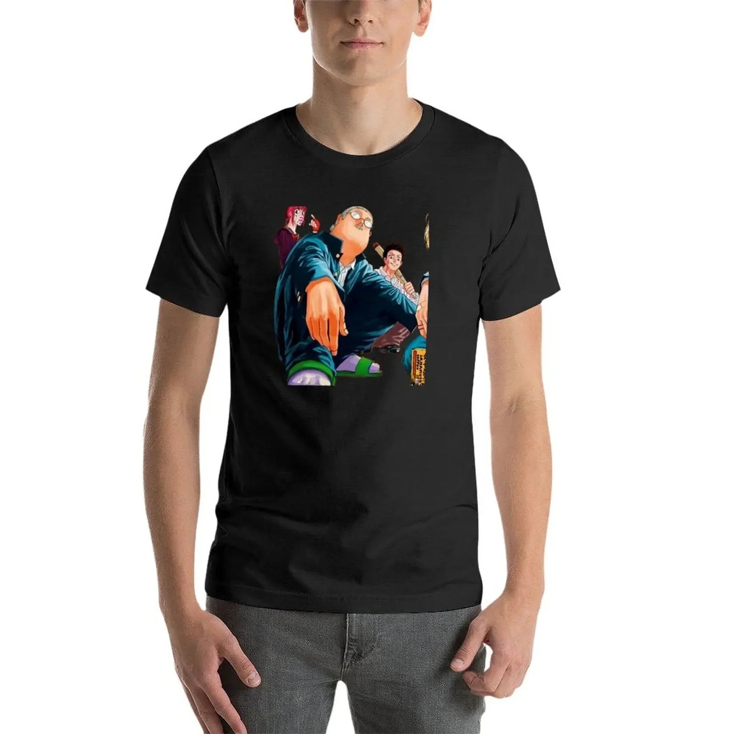 Sakamoto Days T-Shirt - Taro Sakamoto Squatting - Classic version