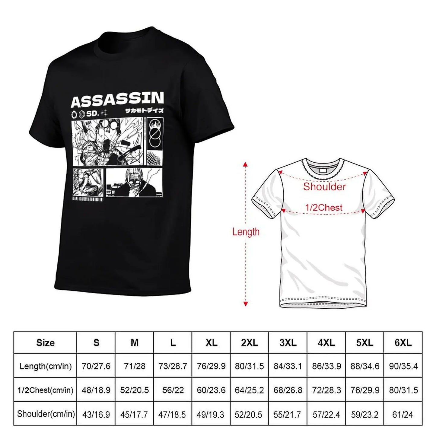 T-shirt Taro Sakamoto - Assassin - Blanc