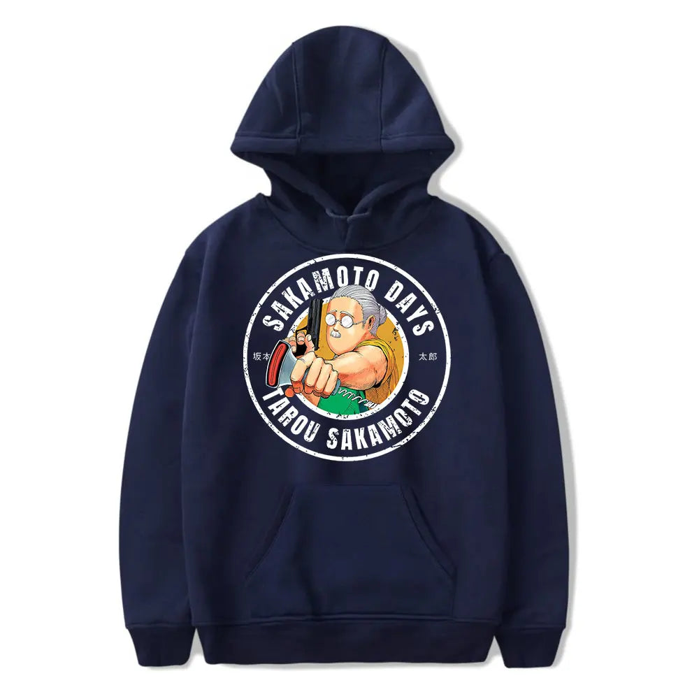 Sakamoto Days Hoodie Taro Sakamoto - Navy Blue