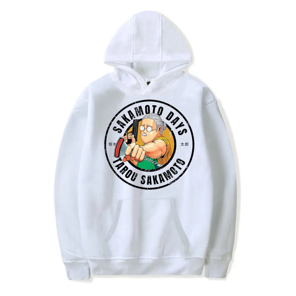 Sakamoto Days Hoodie Taro Sakamoto - White