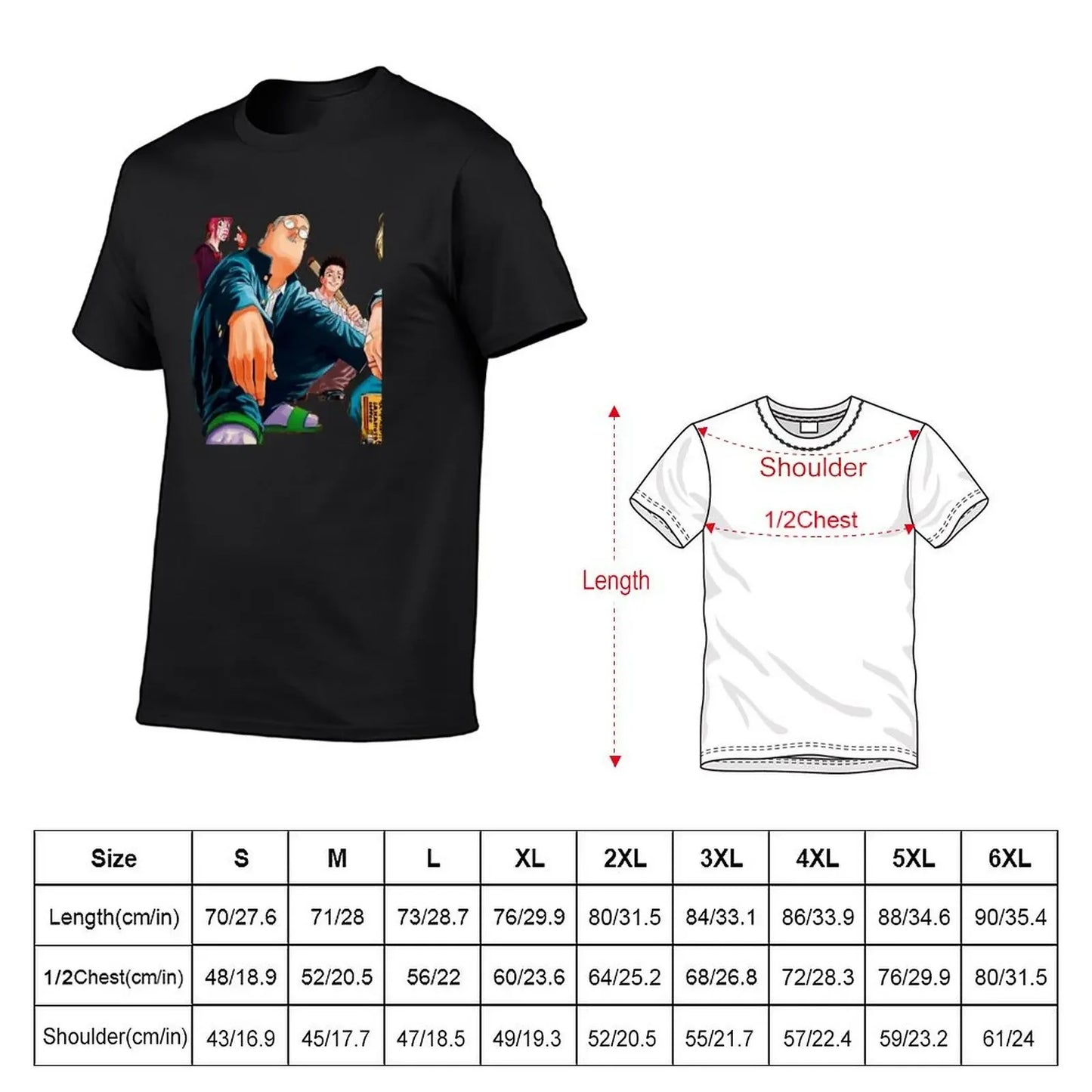 Sakamoto Days T-Shirt - Taro Sakamoto Squatting - Classic version