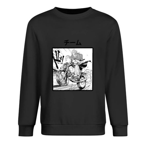 Sakamoto Days Sweater Taro and Shin - Black